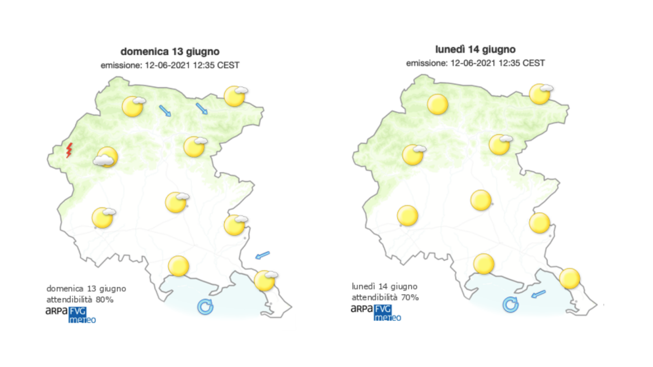 Copertina per L'anticiclone africano porta caldo e maggiore stabilità sul Goriziano
